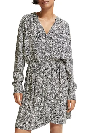 Scotch&Soda Mini Dress With Elasticated Waist Leopard Spot