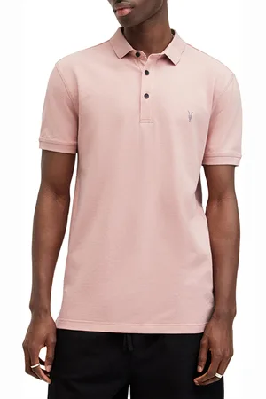 AllSaints Reform Ss Polo Bramble Pink