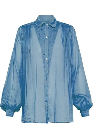 FORTE FORTE Forte Forte Cotton Silk Voile Bohemian Shirt Sky