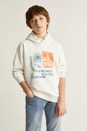 SCALPERS Stroke Hoodie Sw Kids Off White