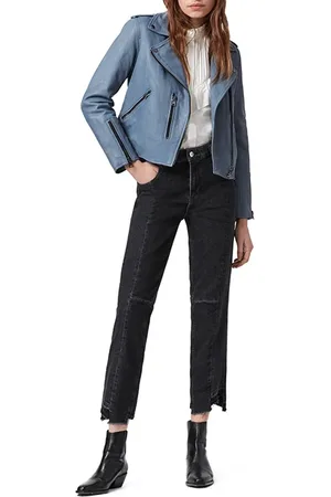 AllSaints Fern Biker Flint Blue