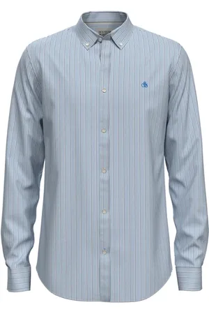 Scotch&Soda Essential Poplin Stripe Shirt Light Blue Stripe