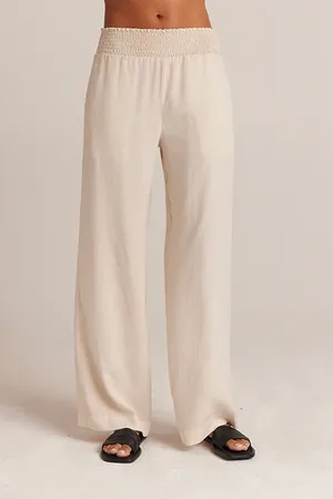Bella Dahl Smocked Waist Wide Leg Pant Cliffside