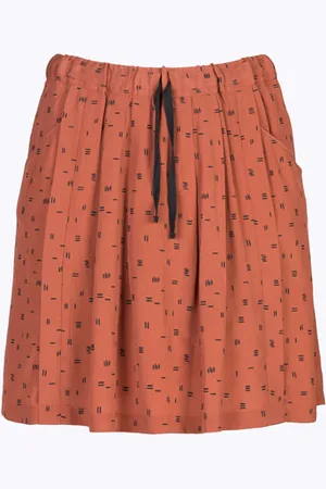 BY-BAR Girls Sally Graphic Print Skir Cognac
