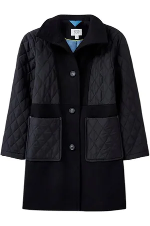 White Stuff Karla Fabric Mix Coat Black