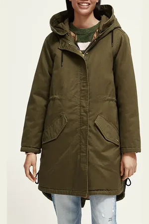 Scotch&Soda Parka With Detachable Inner Gilet Military