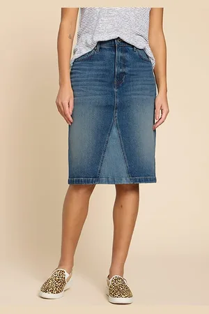White Stuff Jemma Denim Skirt Mid Denim