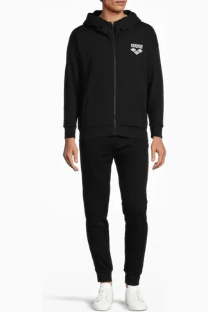 Arena Man Tracksuit Light Grey Melange-black