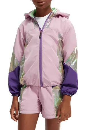 Scotch&Soda Girls Metallic Colourblock Jacket Metallic Colorblock