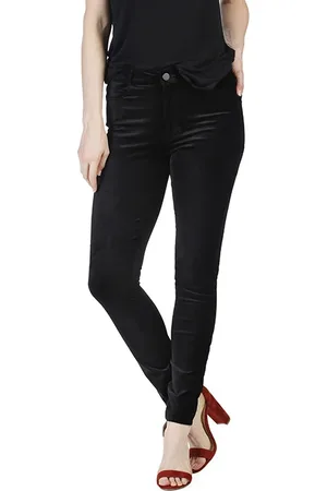 Paige Hoxton Velvet Skinny Black Overdye