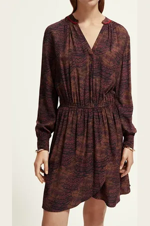 Scotch&Soda Elasticated Waist Mini Dress Feather