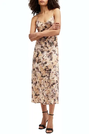 AllSaints Bryony Carmina Dress Sesame Beige