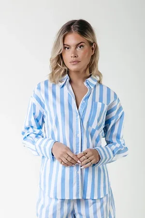 Colourful rebel Talia Striped Blouse Boys Blue