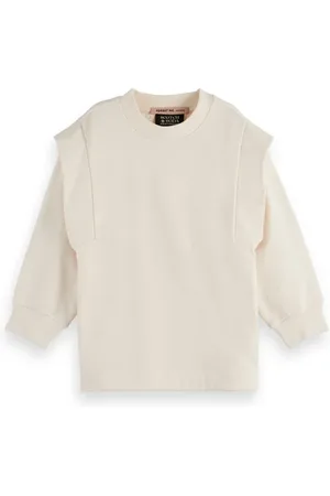 Scotch&Soda Girls Voluminious Sleeved Sweatshirt Off White