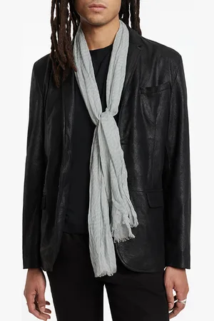 John Varvatos Dizzy Paisley Printed Scarf Grey Mist