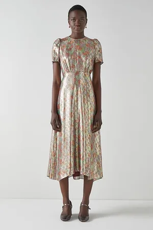 LK Bennett Boyd Midi Dress Purple