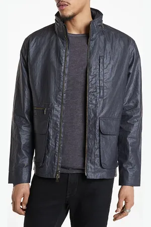 John Varvatos Irving Jacket - Zipper Closure Zip-out H Dark Navy