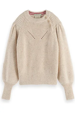 Scotch&Soda Neppy Yarn Pullover White Sand