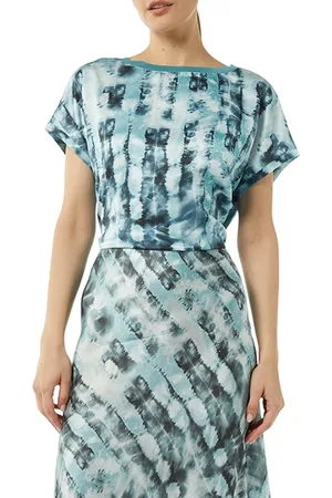 Comma, T-shirts Blue-green Aop