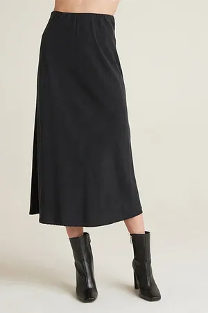 Bias Midi Skirt Vintage Black