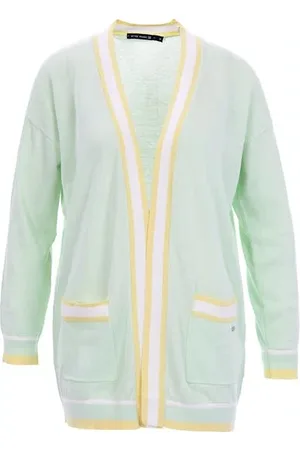 River Woods Long Cardigan Ls Tricolor Str Anis