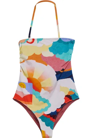 FORTE FORTE Forte Forte "up Above In The Sky" Print Swimsuit Sunset