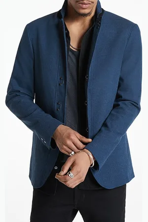 John Varvatos Slim Fit Notch Lapel Jacket With H B Clo Cosmos Blue