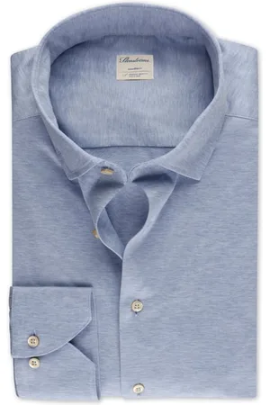 Stenströms Jersey Shirt, Slimline Light Blue