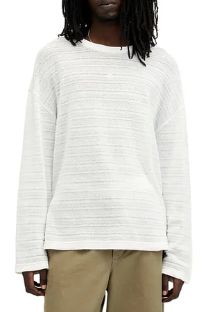 AllSaints Drax Ls Crew Optic White