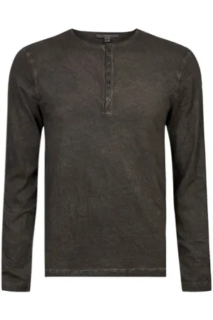 John Varvatos Greenwich Regular Fit Ls Henley With Col Olive Leaf