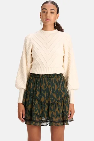 SHOEBY Lm-diagonal Ls Knit Offwhite