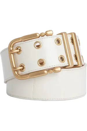 By Far Duo Cream Maxi Croco Embossed Leather Cream