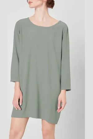 American Vintage Boat Neck Short Dress Etain
