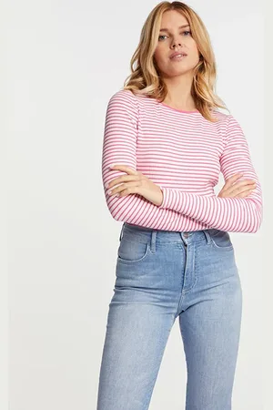 Rich & Royal Organic Rib Longsleeve Striped Pink Power