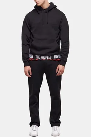 The Kooples Sweat Capuche Bande Logo Black
