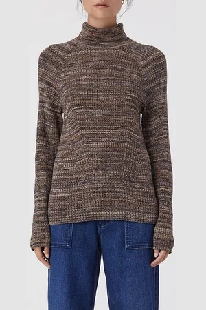 Closed Rib Turtleneck Knits Blue Heather