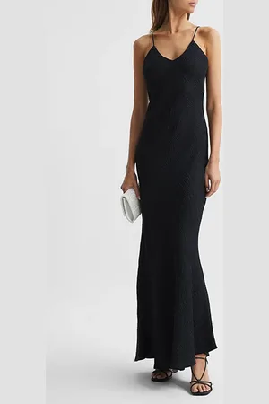 Reiss Lois-jacquard Maxi Dress Black