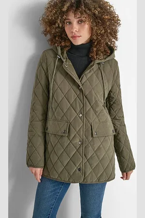 DKNY Bttndwn Quilt Jkt Loden