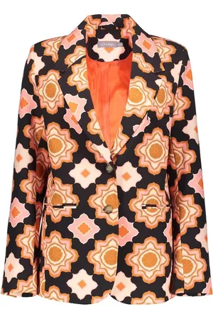 Geisha Blazer Printed Orange/pink/black