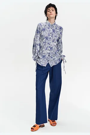 Marcell Von Berlin Voluminous-sleeve Blouse Monkey Print