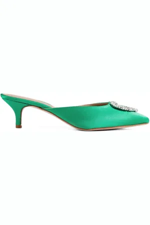 LK Bennett Estella Heart Mule Green