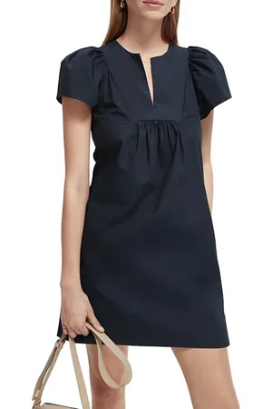 Scotch&Soda Shift Dress With Front Yoke Detail In Organic Cotton Night