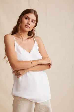 Bella Dahl Frayed Cami White