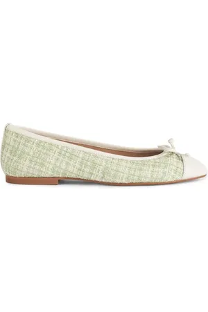LK Bennett Fl Kara Tweed Ballerina Green