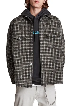 AllSaints Guerra Ls Shirt Jet Black/grey