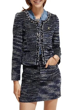 Scotch&Soda Tweed Blazer With Decorative Tapes Night