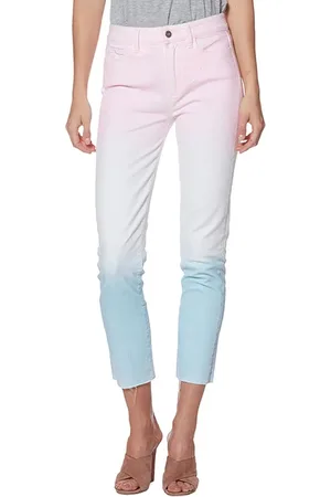 Paige Hoxton Slim Raw Hem Sunset Ombre