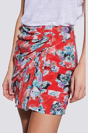 IRO Suppie Mini Skirt In Multico Red