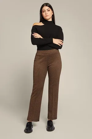 Elena Miro Straight-leg Micro-patterned Trousers