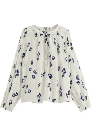 Scotch&Soda Popover With Pintuck Sleeve Tulips
